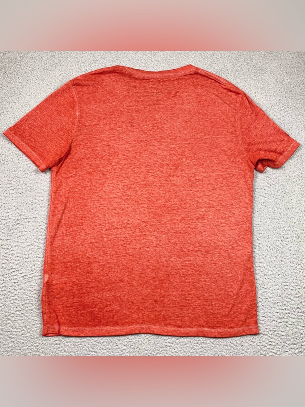 Lucky Brand Venice Burnout Men's Size L Red Short Sleeve V Neck T Shirt Light - Picture 2 of 8